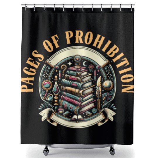 Read Banned Books Bookworm Book Lover Literature Shower Curtains