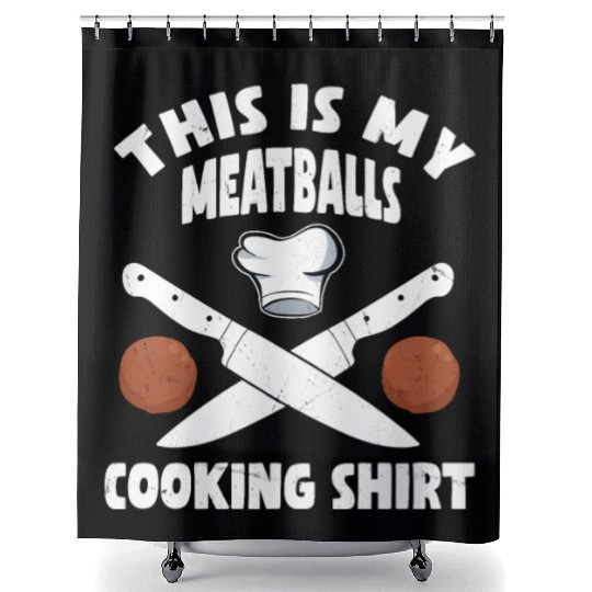 Swedish Meatballs Cooking Shower Curtains
