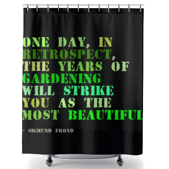 Plant sayings fake sigmund freud quote Shower Curtains