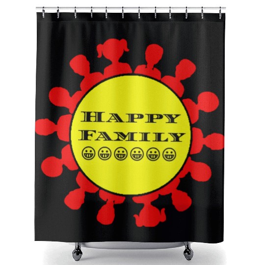 Happy family Shower Curtains
