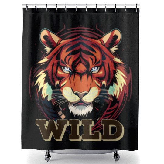 Wild Tiger Art Shower Curtains