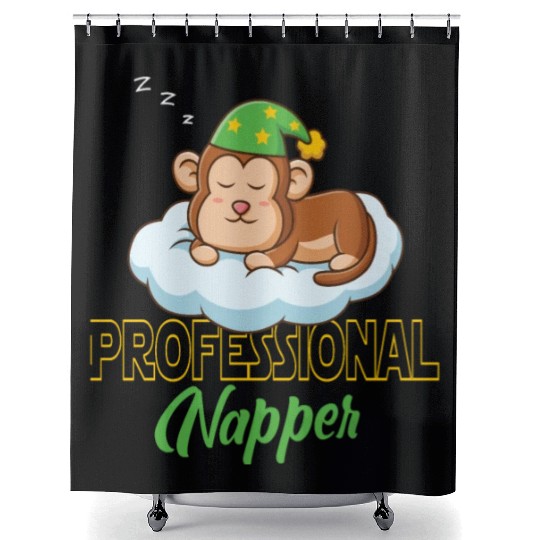 Professional Napper Affe Affenbaby Gorilla Shower Curtains