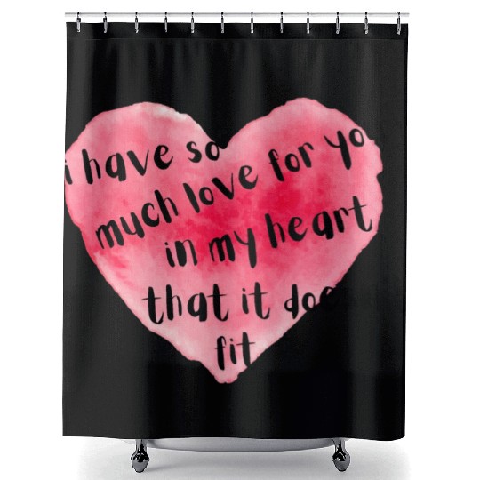 So Much Love in My Heart - Valentine's Day Shower Curtains