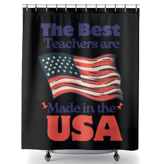 Teacher Appreciation Gift for 4th of July Shower Curtains