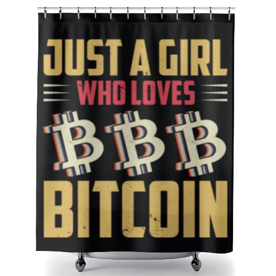 Just a Girl Who Loves Bitcoin Shower Curtains