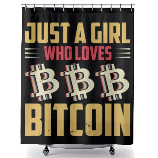 Just a Girl Who Loves Bitcoin Shower Curtains