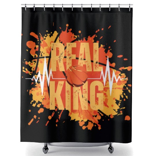 real king basketball Shower Curtains