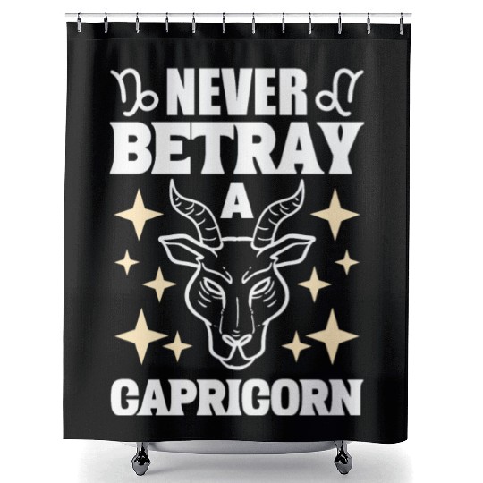 Capricorn Zodiac Sign Tarot Card Reader Shower Curtains