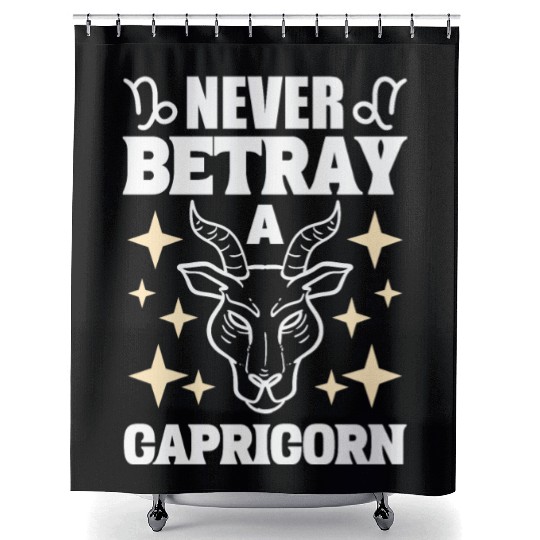 Capricorn Zodiac Sign Tarot Card Reader Shower Curtains