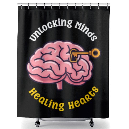 Psychologist Unlocking Minds Healing Hearts Shower Curtains