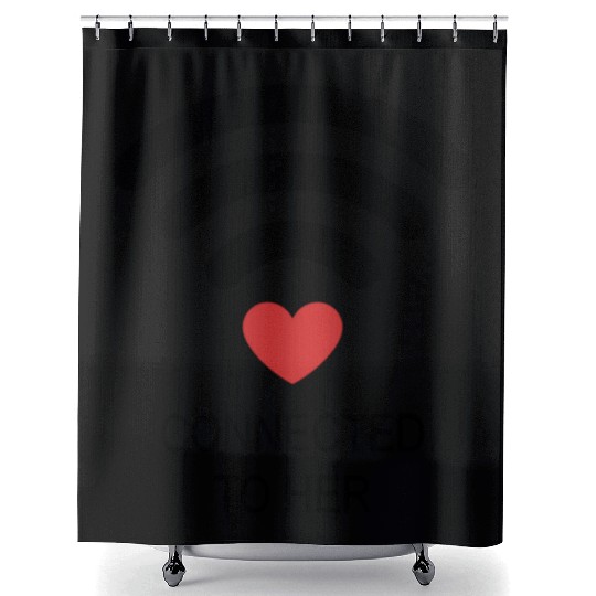 Connected to her couple Shower Curtains
