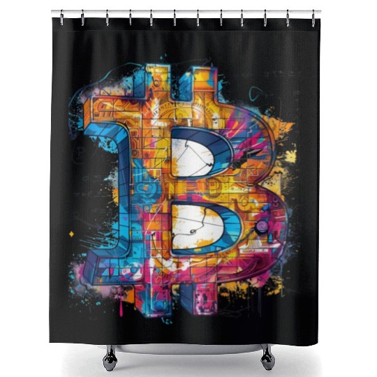Pi day 3.14 Math Teacher Crypto Bitcoin Holder Shower Curtains