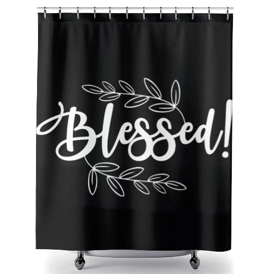 Serenely Blessed Design Shower Curtains