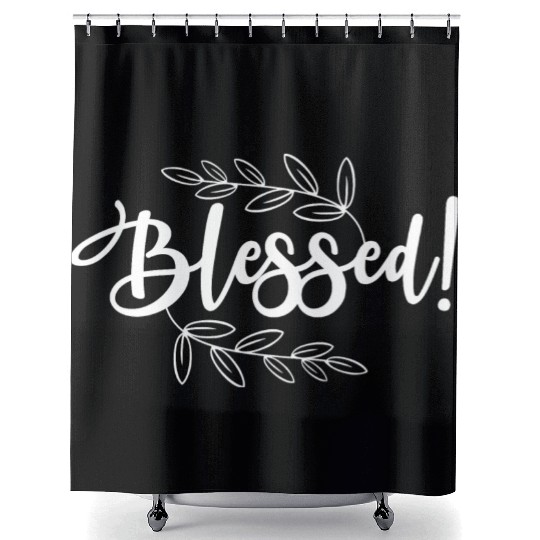 Serenely Blessed Design Shower Curtains