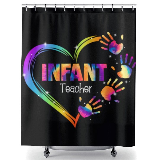 Infant Teacher Appreciation Tie Dye Shower Curtains