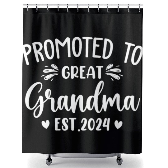 Promoted to Great Grandma 2024 Soon to Be Great Shower Curtains