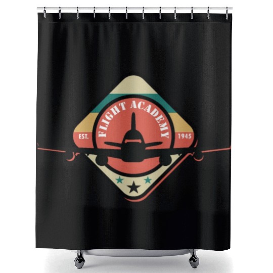 Flight Academy EST.1994 Shower Curtains