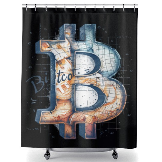 Pi day 3.14 Crypto Bitcoin Origins of Shower Curtains