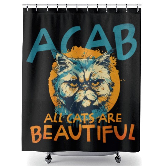 ACAB All Cats Are Beautiful Shower Curtains