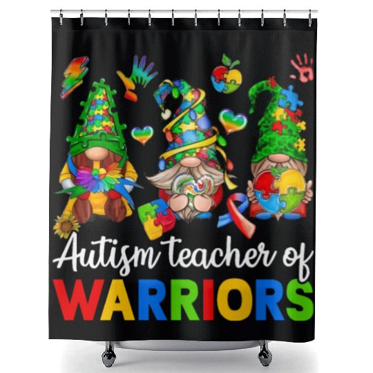 Autism Teacher Of Warriors Gnomes Shower Curtains