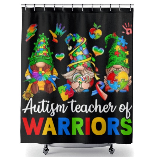 Autism Teacher Of Warriors Gnomes Shower Curtains