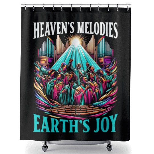 Gospel Music Religious Bible Scripture Christian Shower Curtains