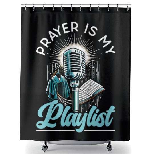 Gospel Music Religious Bible Scripture Christian Shower Curtains