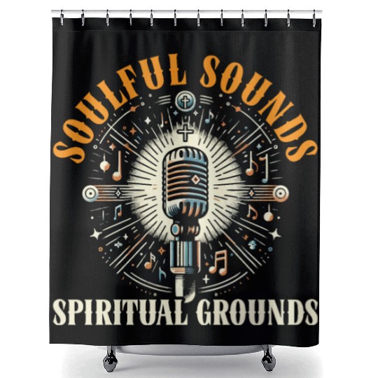 Gospel Music Religious Bible Scripture Christian Shower Curtains