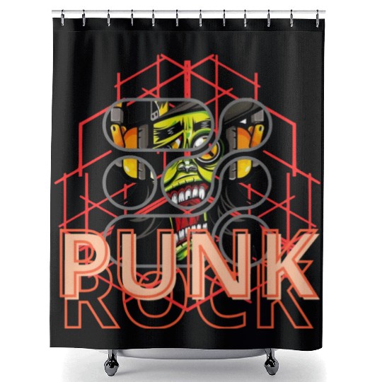 Punk Rock Streetwear Shower Curtains