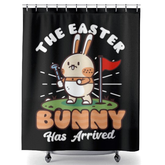 Golf Easter Easter Bunny Has Arrived Shower Curtains