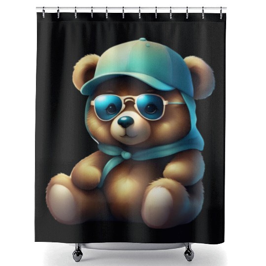 Teddy bear,Cute Teddy Bear Shower Curtains