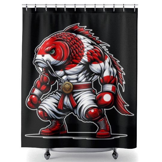 Koi fish national flag of Japan Shower Curtains