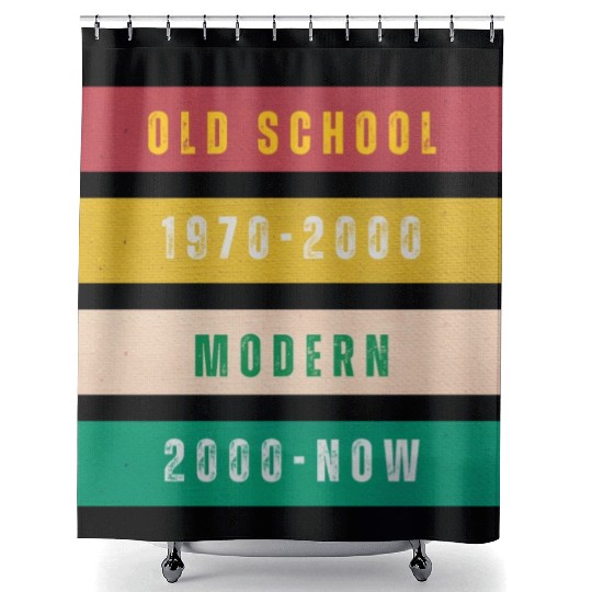 Old school since 80s Shower Curtains