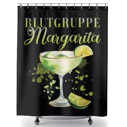 Blutgruppe Margarita Tequila Stag Party Shower Curtains