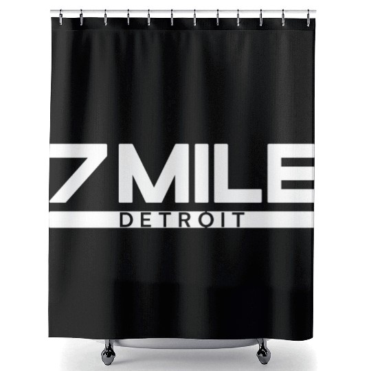 7 mile Detroit Shower Curtains