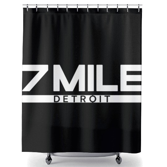 7 mile Detroit Shower Curtains