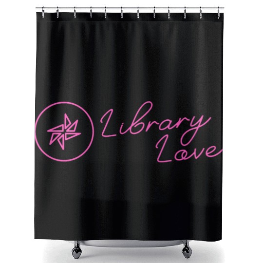 ALIA Library Love Neon Pink Solid Shower Curtains