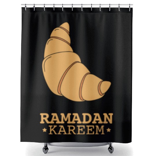 The crescent croissant is a sweet combination Shower Curtains