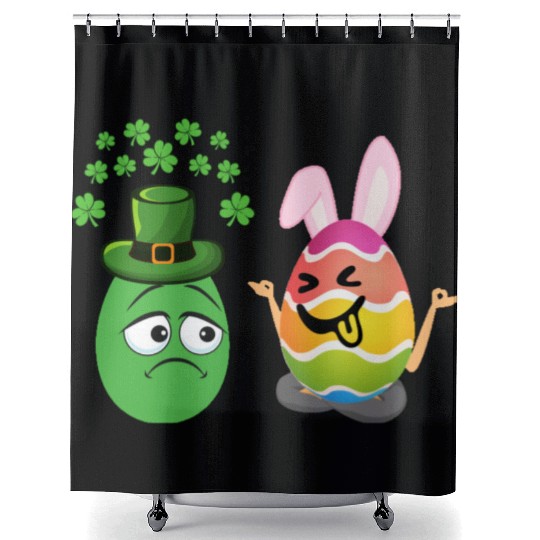 Easter Meets St. Patrick's A Festive Holiday Fusio Shower Curtains