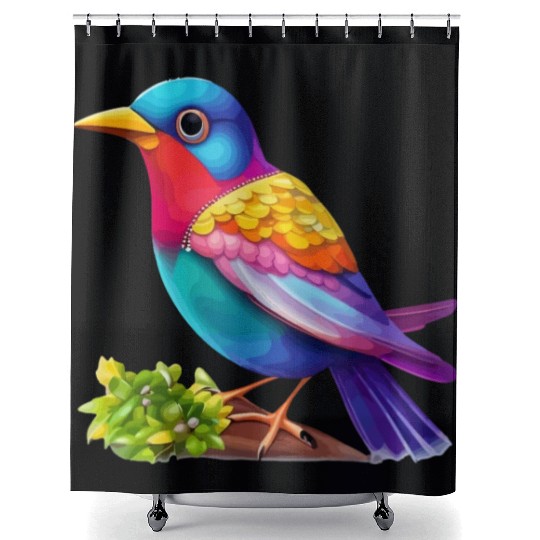 color bird animal Shower Curtains