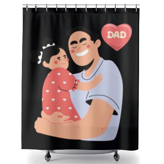 A Father-Daughter Journey in Fashion" Shower Curtains