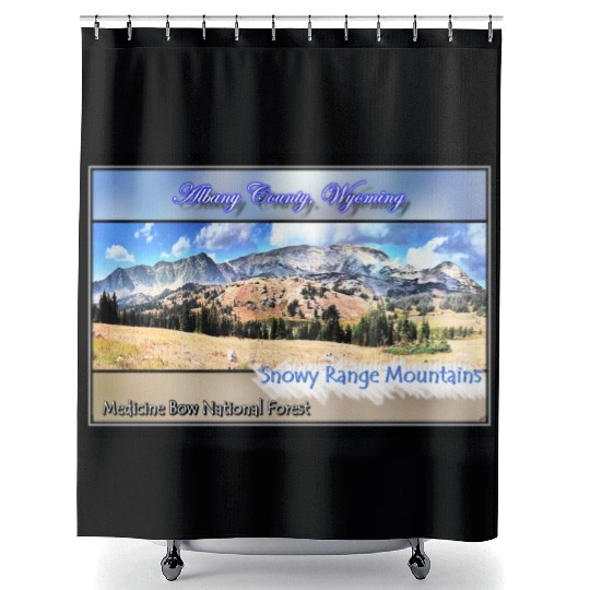 I've Been Framed! Snowy Range Scenic Byway Wyoming Shower Curtains
