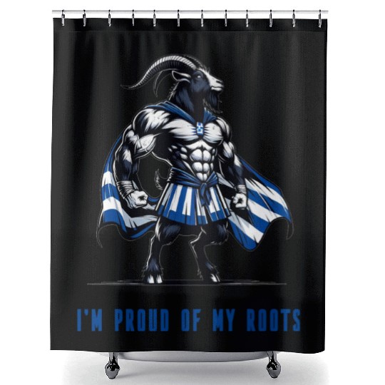 I'm proud of my roots Greek Shower Curtains