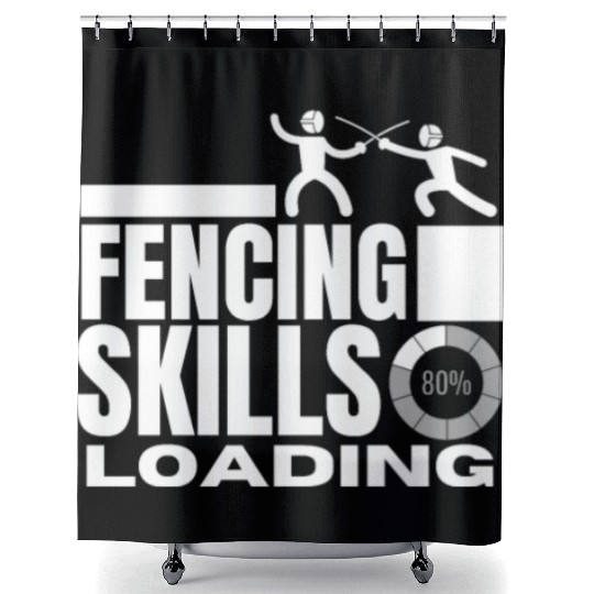 Fencing Skills Loading Funny Fencer Shower Curtains
