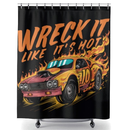 Demo Derby Demolition Derby Demolition Derby Lover Shower Curtains