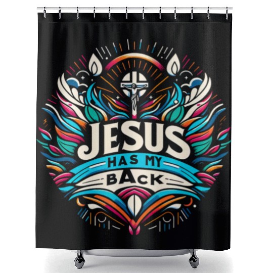 Jesus Has My Back 27 Shower Curtains