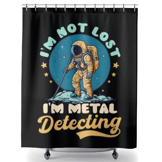Metal Detecting Not Lost Im Detecting Astronaut Shower Curtains