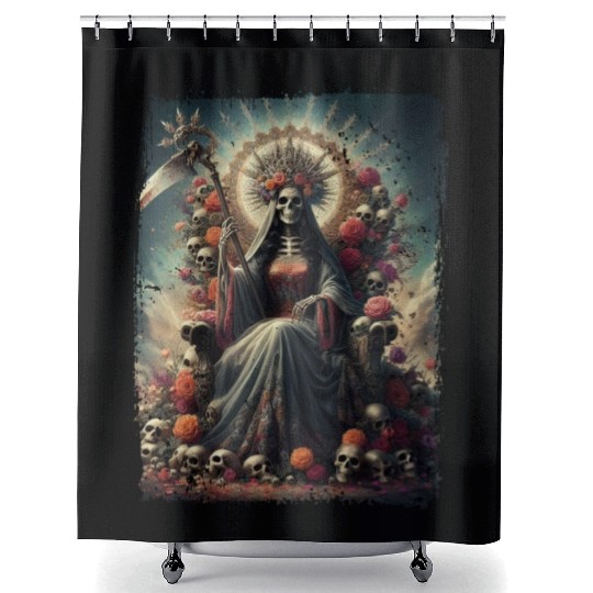La Santa Muerte Saint Death Shower Curtains