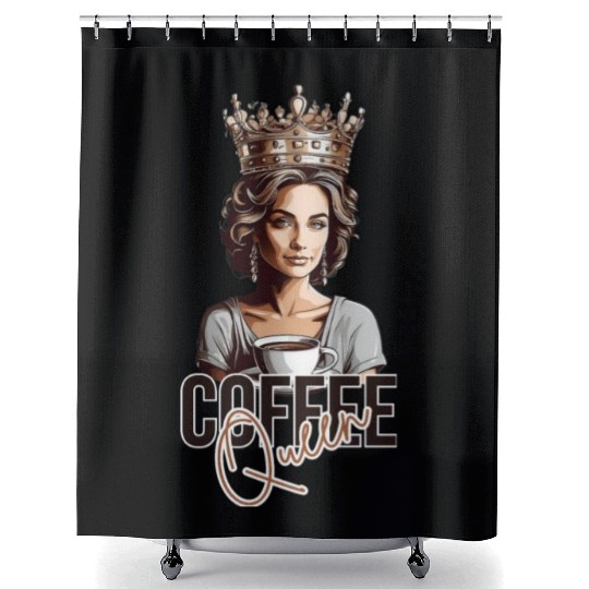Embrace your inner Coffee Queen Shower Curtains