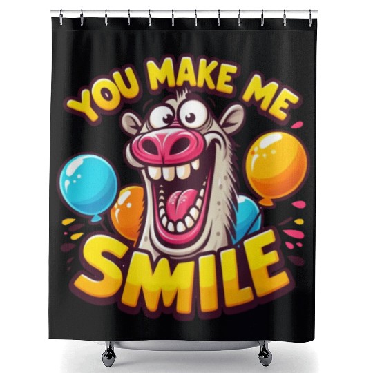 Joyful Donkey A Smile Inducing Design Shower Curtains